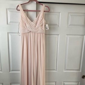 Blush bridesmaids dress, work once